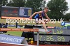 James Wilkinson (Leeds City) on his way to winning the 3000 metres steeplechase, 2014 Sainsbury's British Championships. Photo: David T. Hewitson/Sports for All Pics